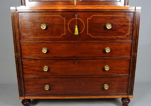 fig 3. Regency Mahogany and Satinwood Secretaire Bookcase c. 1820