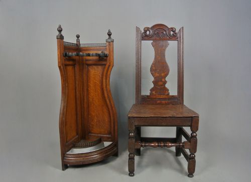 fig 2. 17th Century Back Stool Oak Side Chair c. 1675