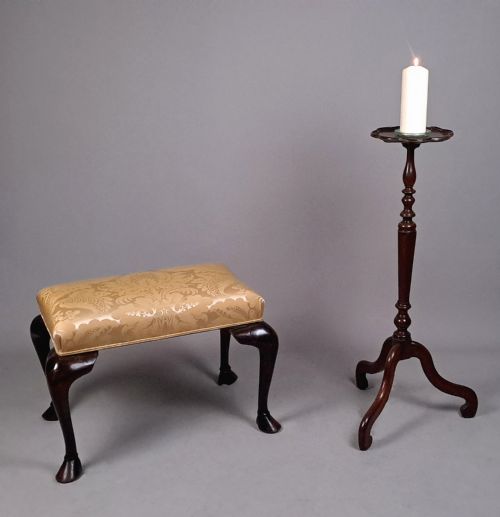 fig 1. Beautiful Georgian Pony Hoof Mahogany Stool c. 1830
