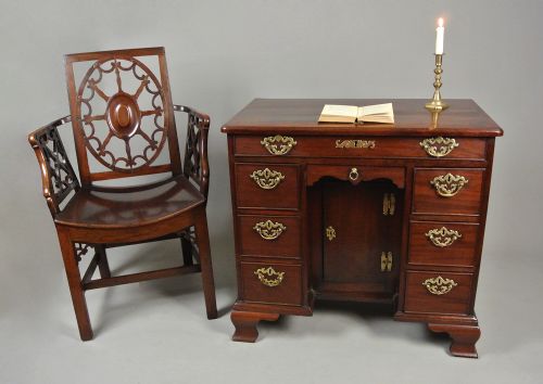 fig 1. Fine George II Red Walnut Desk c. 1750