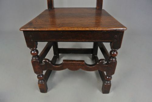 fig 2. Wonderful 17th Century Welsh Oak Chair - Initialled c. 1660