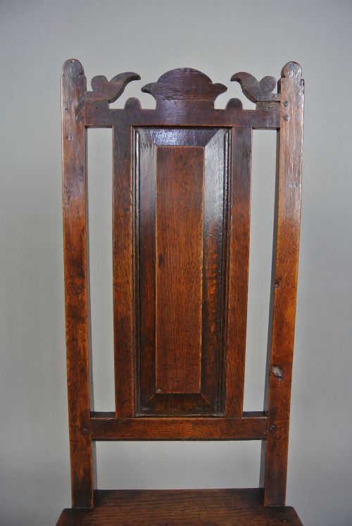 fig 3. Wonderful 17th Century Welsh Oak Chair - Initialled c. 1660
