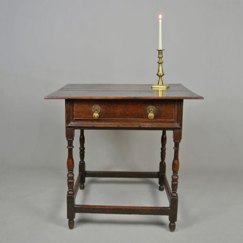 fig 2. Charming William and Mary Oak Lowboy c. 1690