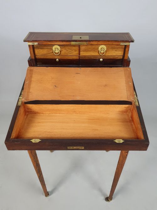 fig 2. Regency Rosewood and Brass Inlaid Campaign Desk on Stand c. 1825