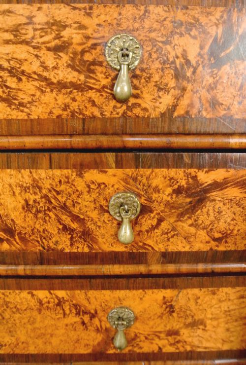 fig 6. Exquisite Queen Anne Mulberry and Walnut Scriptor c. 1700
