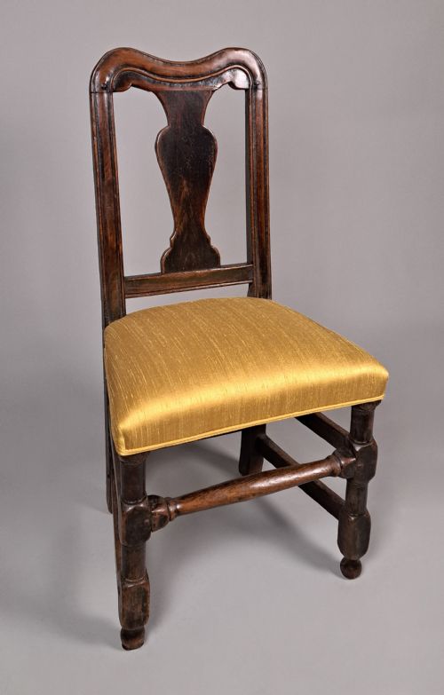 Lovely 17th Century English Walnut Chair or Back Stool C. 1660