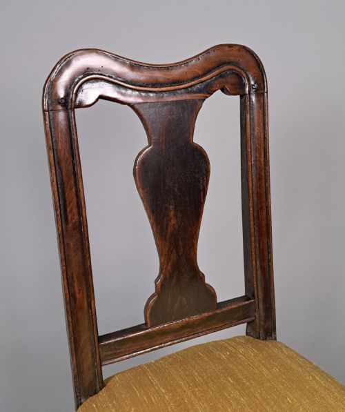 fig 1. Lovely 17th Century English Walnut Chair or Back Stool c. 1660