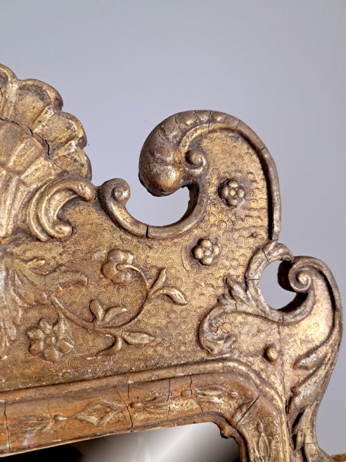 fig 2. George I Period English Giltwood and Gesso Pier Glass Mirror c. 1715