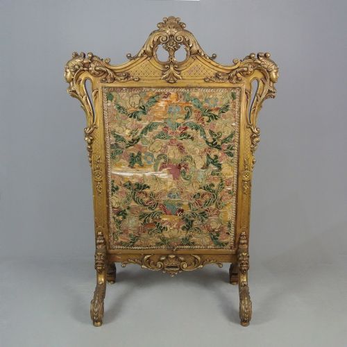 fig 2. George II Carved Giltwood Firescreen in the Manner of William Kent c. 1730