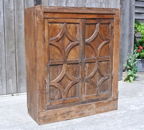 fig 2. 18th Century Irish Sold Elm Cupboard c. 1750