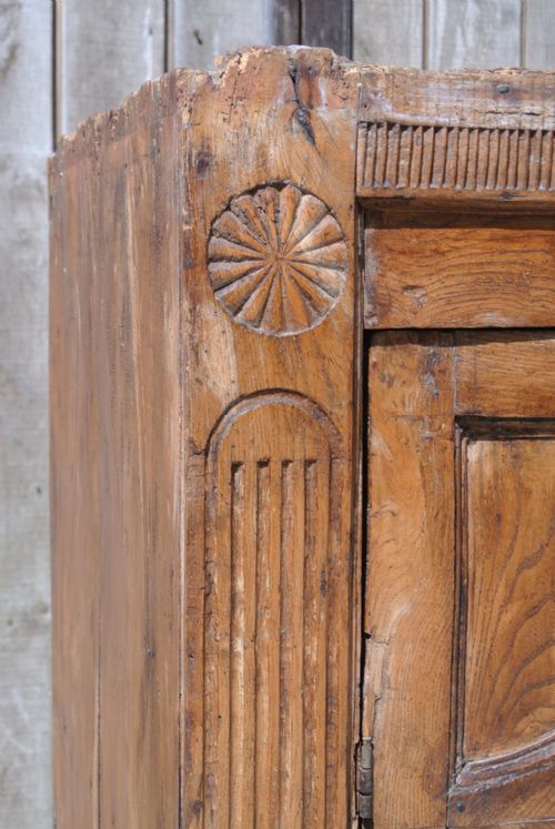 fig 4. 18th Century Irish Sold Elm Cupboard c. 1750