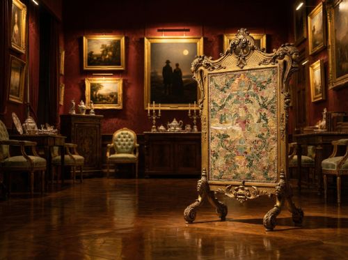 fig 1. George II Carved Giltwood Firescreen in the Manner of William Kent c. 1730