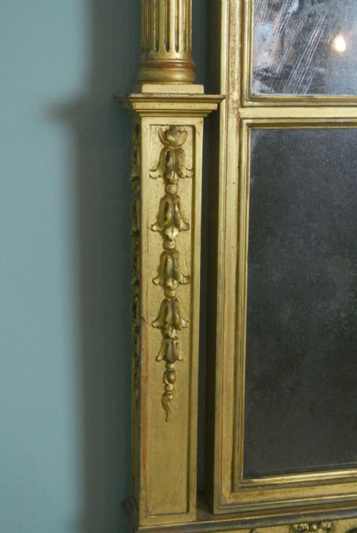 fig 2. Large George III Giltwood Neoclassical Pier Mirror with Original Plate c. 1785