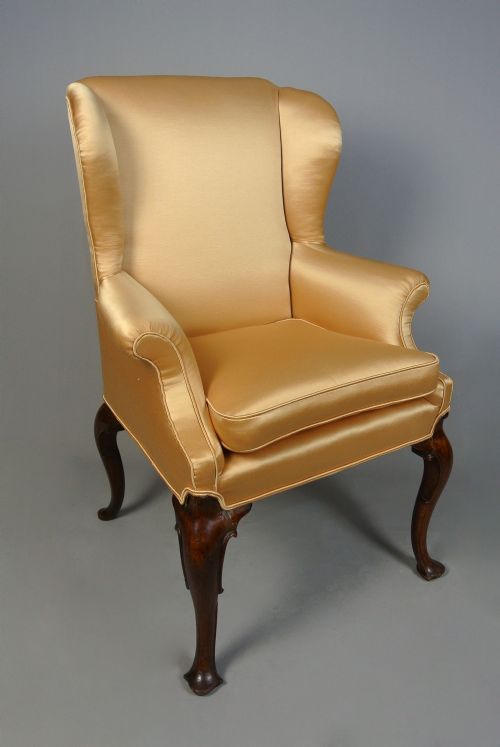 QUEEN ANNE DESIGN WALNUT WING ARMCHAIR C 1880 - ADDITIONAL PHOTO 3