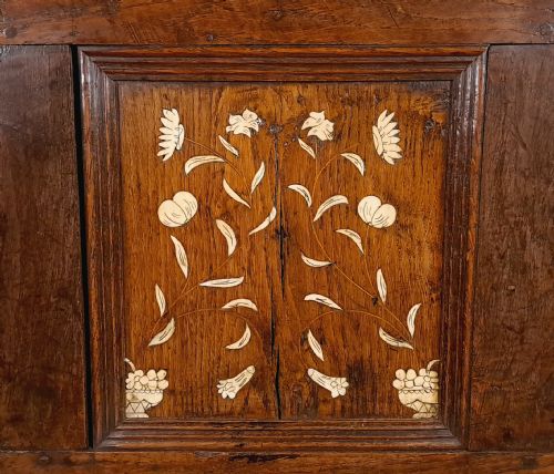 fig 3. Charles II Ivory Inlaid Elm Chest on Stand c. 1660