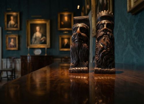 17TH CENTURY CARVED OAK FACE CORBELS C 1670 - ADDITIONAL PHOTO 1