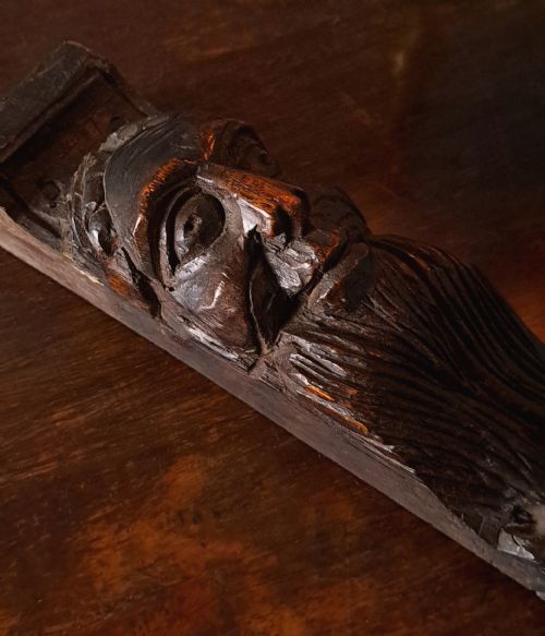 17TH CENTURY CARVED OAK FACE CORBELS C 1670 - ADDITIONAL PHOTO 5
