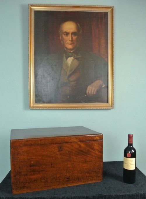 LARGE EARLY VICTORIAN TEAK CAMPAIGN CHEST C 1850 - ADDITIONAL PHOTO 1