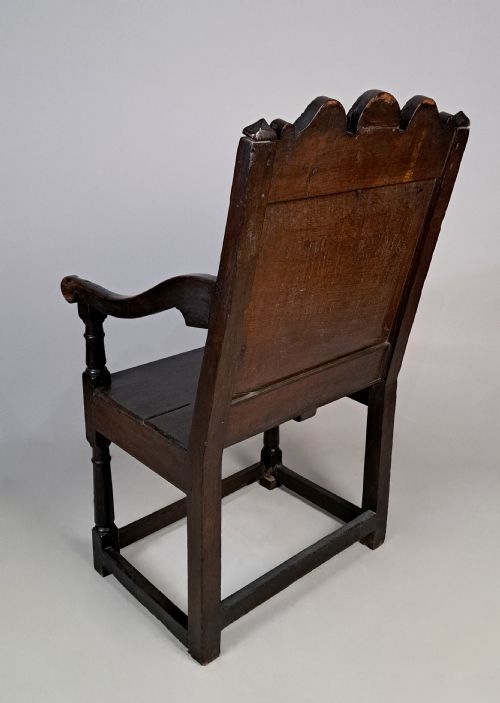 EARLY ENGLISH OAK YORKSHIRE WAINSCOT ARMCHAIR C 1635 - ADDITIONAL PHOTO 6
