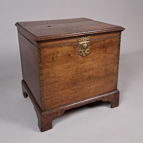 George I English Oak Box Stool C. 1725