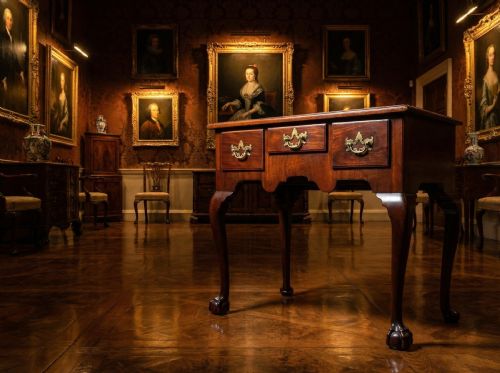 GEORGE III RED WALNUT LOWBOY ON BALL AND CLAW FEET C 1775 - ADDITIONAL PHOTO 1