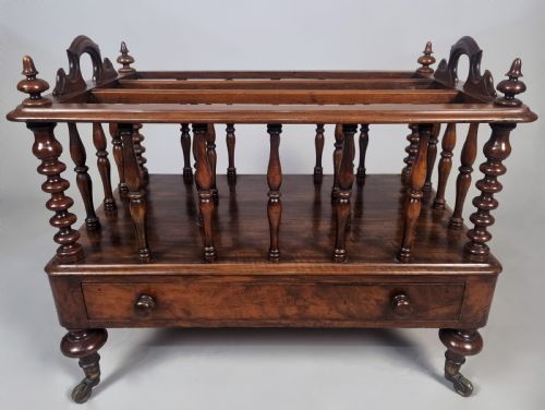 LOVELY EDWARDS ROBERTS WALNUT CANTERBURY C 1870 - ADDITIONAL PHOTO 2