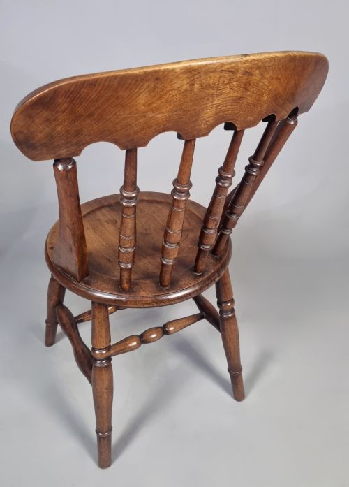 fig 2. Set of Six Victorian Fruitwood Penny Chairs c. 1890