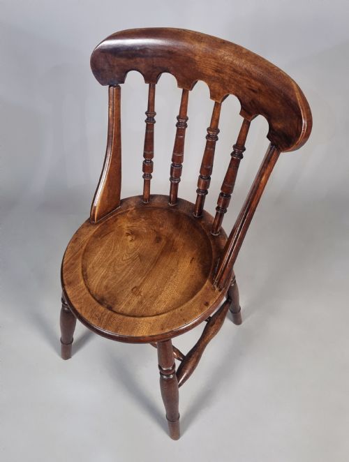 fig 3. Set of Six Victorian Fruitwood Penny Chairs c. 1890