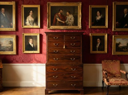 fig 1. Fine George III Chest on Chest with Original Hardware c. 1800
