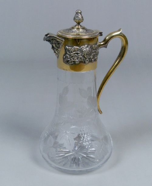 SUPERB QUALITY SILVER ASPREY AND CO LTD BACCHUS MASK CLARET JUG 1960