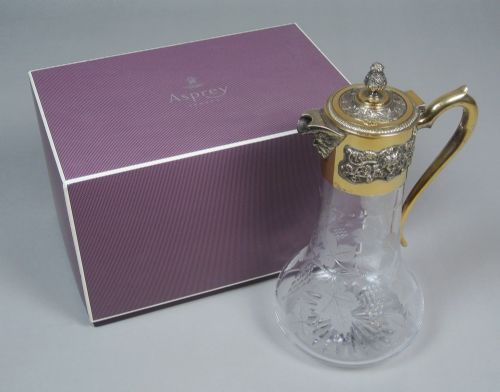 SUPERB QUALITY SILVER ASPREY AND CO LTD BACCHUS MASK CLARET JUG 1960 - ADDITIONAL PHOTO 1