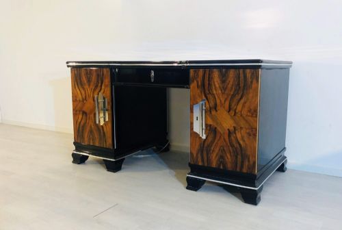 1920s Art Deco Walnut Wood Fronted Desk