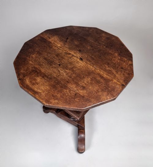 fig 5. Rare Charles II Period Oak Pillar Table c. 1660