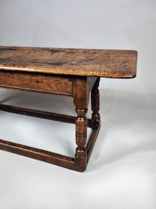 fig 1. Very Good Charles I Joined Oak Long Stool c. 1640