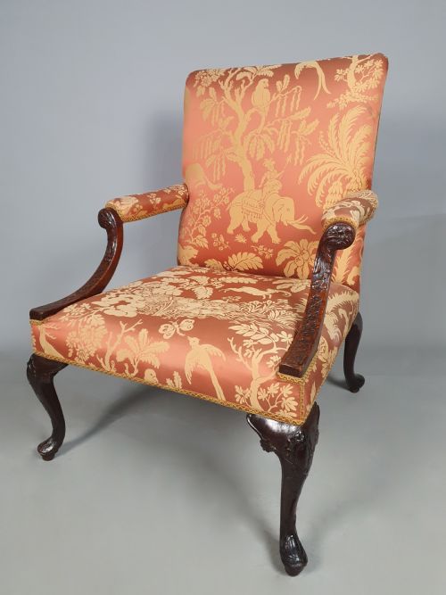 fig 2. Irish George III Mahogany Gainsborough Chair