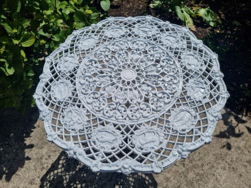fig 2. Victorian Cast Iron Zodiac Table by Falkirk Iron Works c. 1880