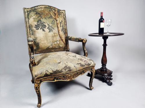 IMPORTANT GEORGE III PERIOD CARVED AND PAINTED GAINSBOROUGH CHAIR - ADDITIONAL PHOTO 1