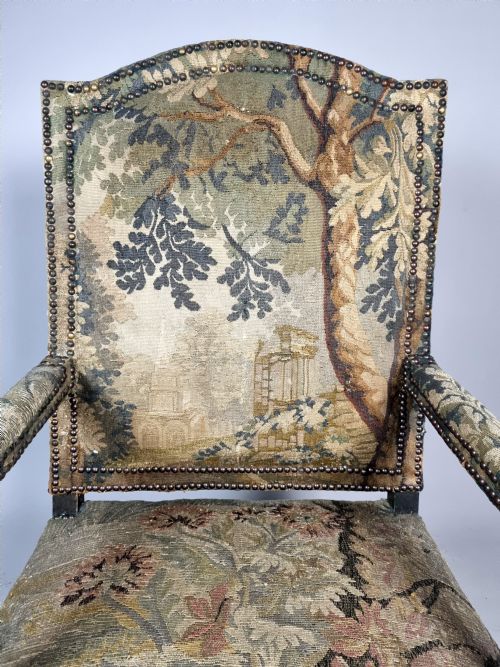 IMPORTANT GEORGE III PERIOD CARVED AND PAINTED GAINSBOROUGH CHAIR - ADDITIONAL PHOTO 3