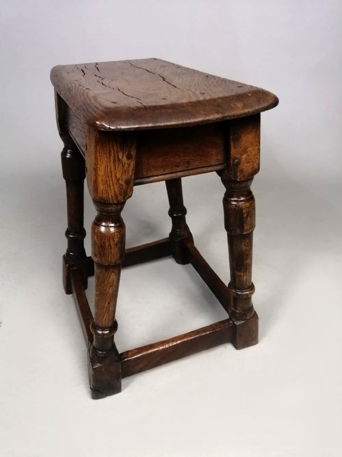 QUEEN ANNE OAK AND ELM JOINT STOOL C 1700 - ADDITIONAL PHOTO 3