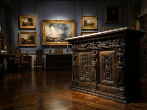 17TH CENTURY FIGURAL CARVED OAK LIVERY CUPBOARD - ADDITIONAL PHOTO 8