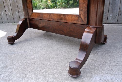 GEORGIAN CHEVAL MIRROR OF FRENCH EMPIRE DESIGN - ADDITIONAL PHOTO 5