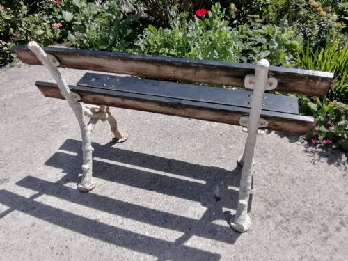 VICTORIAN COALBROOKDALE FAUX BOIS TWO SEATER BENCH C1870 - ADDITIONAL PHOTO 5
