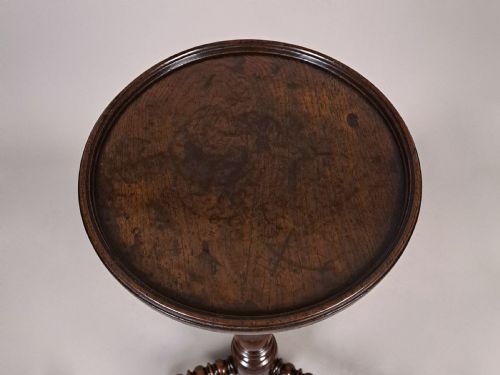 fig 1. Superb William and Mary Oak Candle Stand c. 1690