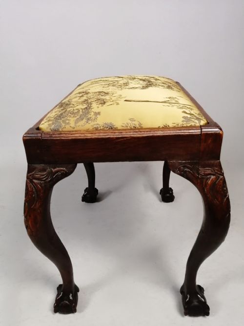 LOVELY GEORGE II PERIOD IRISH CARVED ELM STOOL C 1750 - ADDITIONAL PHOTO 4