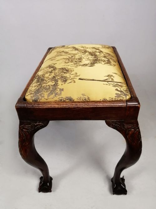 LOVELY GEORGE II PERIOD IRISH CARVED ELM STOOL C 1750 - ADDITIONAL PHOTO 7