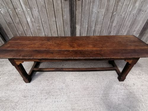 EARLY 18TH CENTURY OAK AND ELM REFECTORY TABLE SEATING TEN C 1720 - ADDITIONAL PHOTO 4