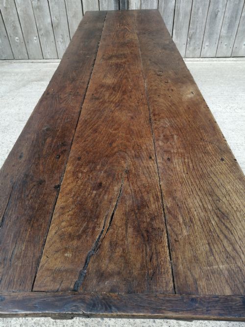 EARLY 18TH CENTURY OAK AND ELM REFECTORY TABLE SEATING TEN C 1720 - ADDITIONAL PHOTO 8