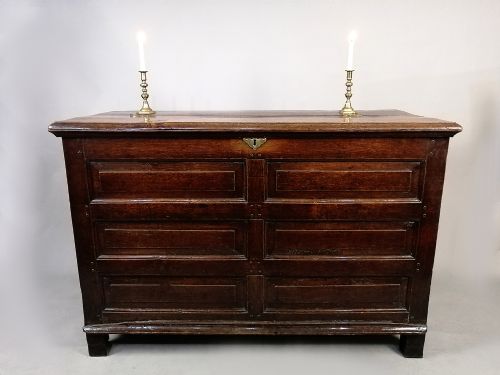 17th Century Welsh Oak Coffer with Superb Patina and Provenance C. 1680