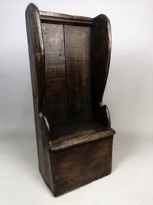 Fruitwood Child`s Lambing Chair C. 1680