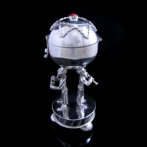 Solid Silver Russian Judaica Spice Shaker 1894